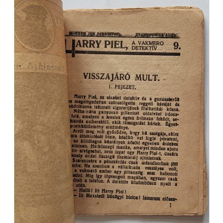 Harry Piel a vakmerő detektív 8. füzet - Visszajáró múlt