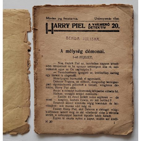 Harry Piel a vakmerő detektív 20. füzet - A mélység démonai