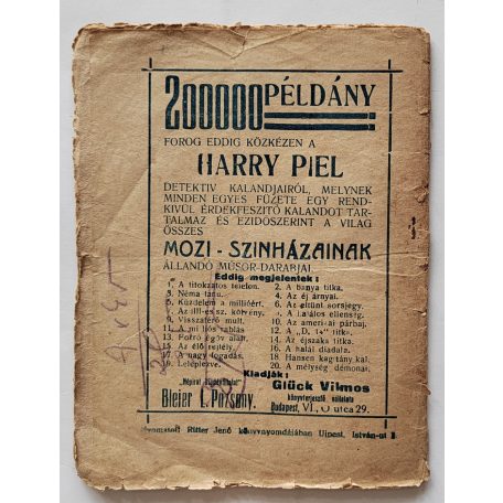 Harry Piel a vakmerő detektív 20. füzet - A mélység démonai