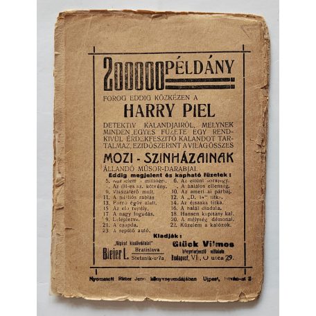 Harry Piel a vakmerő detektív 23. füzet - A repülő autó