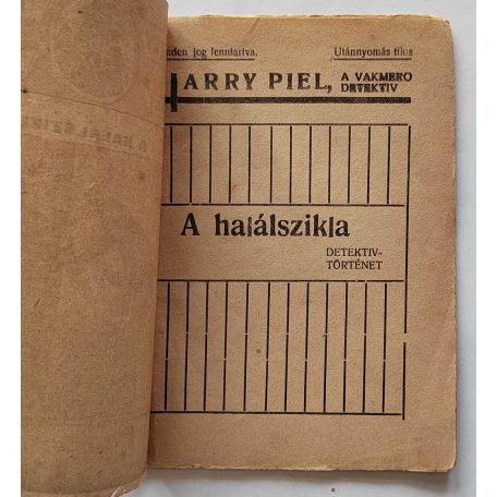 Harry Piel a vakmerő detektív 38. füzet - A halálszikla