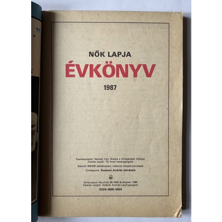 Szlávik András: Nők Lapja Évkönyv 1987 