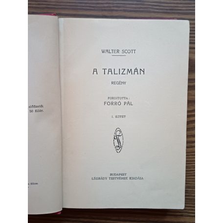Walter Scott: A talizmán I-II. 