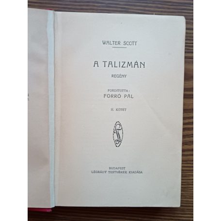Walter Scott: A talizmán I-II. 