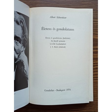Albert Schweitzer: Életem és gondolataim 