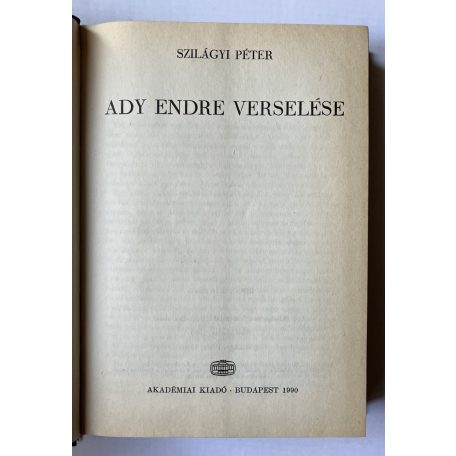 Szilágyi Péter: Ady Endre verselése