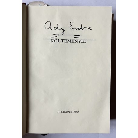 Ady Endre: Ady Endre költeményei