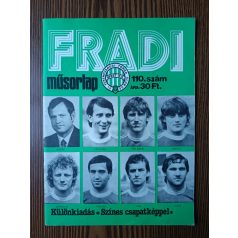 Nagy Béla (szerk.): Fradi műsorlap 1983. 110. szám