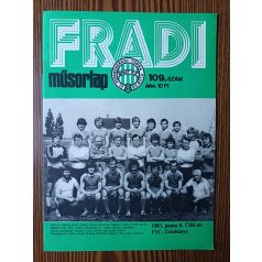 Nagy Béla (szerk.): Fradi műsorlap 1983. 109. szám
