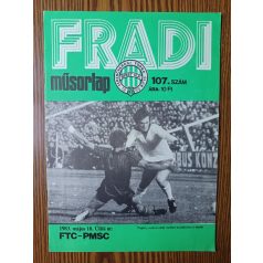 Nagy Béla (szerk.): Fradi műsorlap 1983. 107. szám