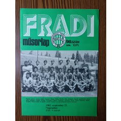 Nagy Béla (szerk.): Fradi műsorlap 1982. 98. szám