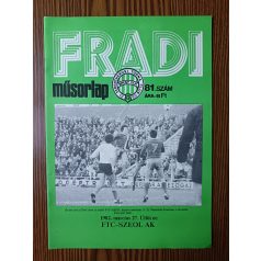 Nagy Béla (szerk.): Fradi műsorlap 1982. 81. szám