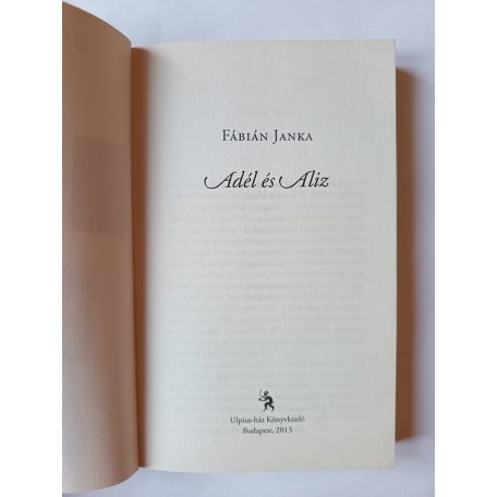 Fábián Janka: Adél és Alíz