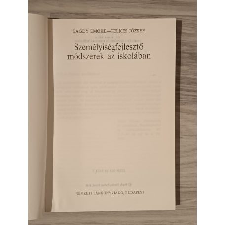 Bagdy Emőke, Telkes József: Személyiségfejlesztő módszerek az iskolában