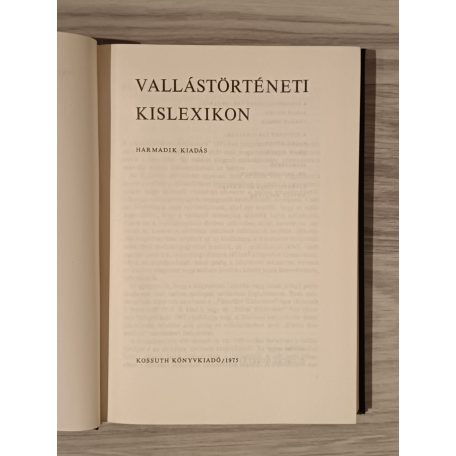 Gecse Gusztáv: Vallástörténeti kislexikon