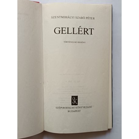 Szentmihályi Szabó Péter: Gellért