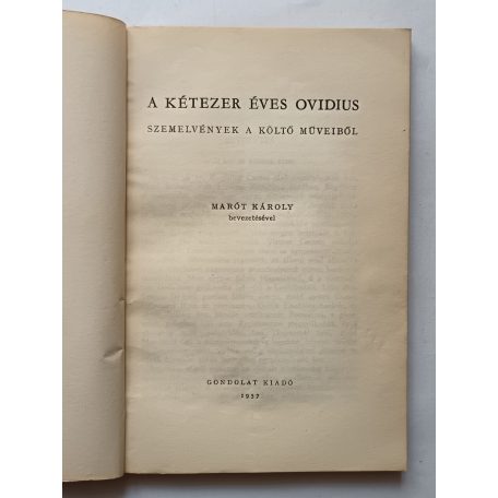 Publius Ovidius Naso: A kétezer éves Ovidius