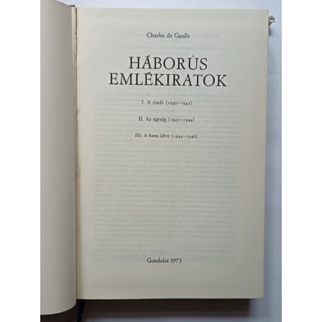 Charles de Gaulle: Háborús emlékiratok