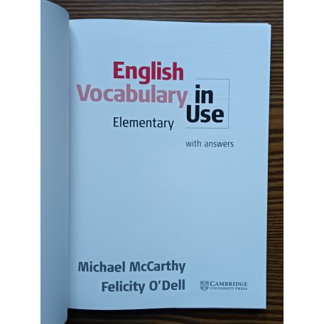 Michael McCarthy, Felicity O'Dell: English vocabulary in use (elementary)