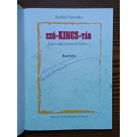 Bujdos Franciska: Szó-kincs-tár - Angol szókincsfejlesztő füzetek 1-7.