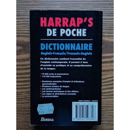 Michael Janes: Harrap's De Poche - English-French dictionary