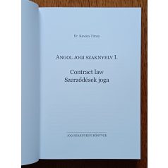 Kovács Tímea, Dr.: Angol jogi szaknyelv I.