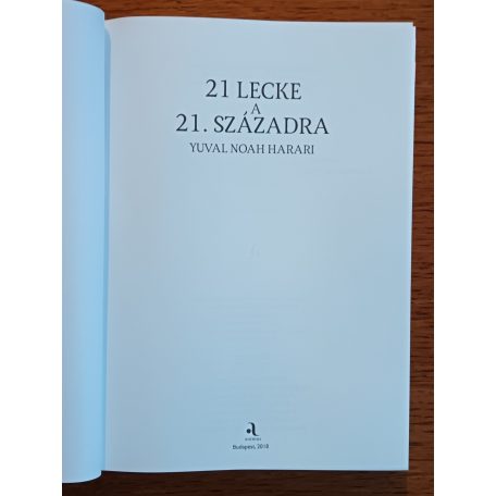Yuval Noah Harari: 21 lecke a 21. századra