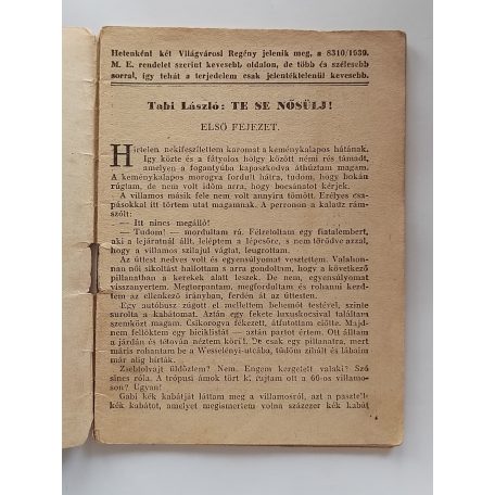 Tabi László: Te se nősülj! (Világvárosi regények 846.)