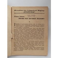  Simon Zoltán: Micike egy kicsikét hazudós (Világvárosi regények 871.)