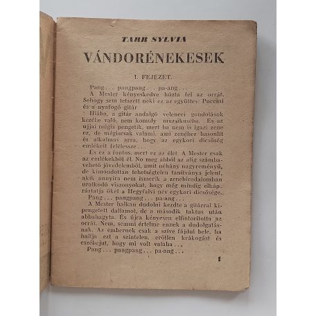 Tarr Sylvia: Vándorénekesek