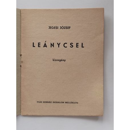 Jegesi József: Leánycsel