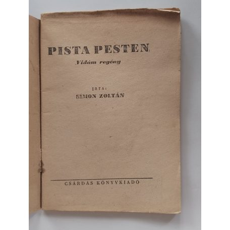 Simon Zoltán: Pista Pesten
