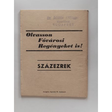 Jósika Miklós, br.: Az aranykönyv titka (Százezrek Könyve)