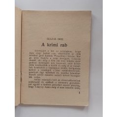 Gulyás Imre: A krimi rab (Fővárosi Regények)