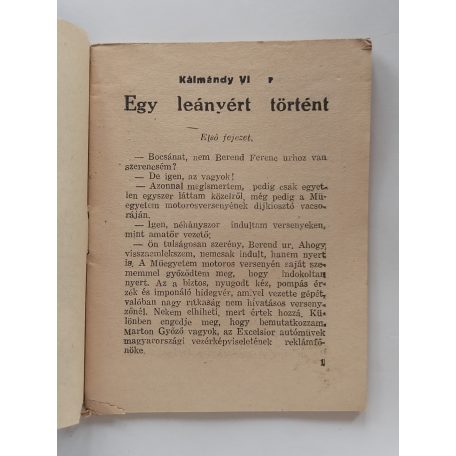 Kálmándy Viktor: Egy leányért történt (Gondűző Regények)