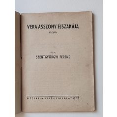   Szentgyörgyi Ferenc: Vera asszony éjszakája (Világvárosi Regények 395.)