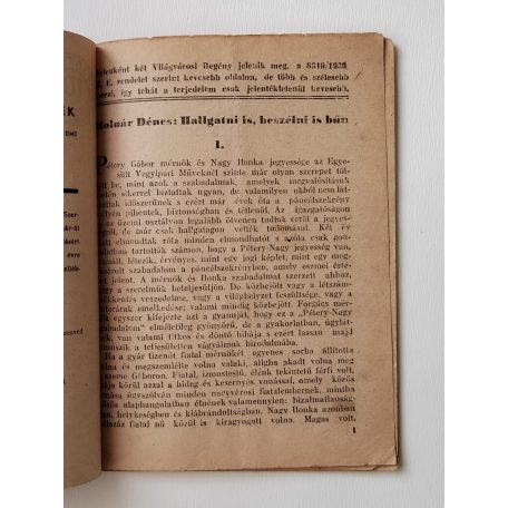 Molnár Dénes: Hallgatni is, beszélni is bűn (Világvárosi Regények 757.)
