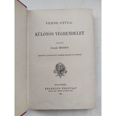 Verne (Jules) Gyula: Különös végrendelet