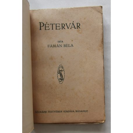 Fábián Béla: Pétervár
