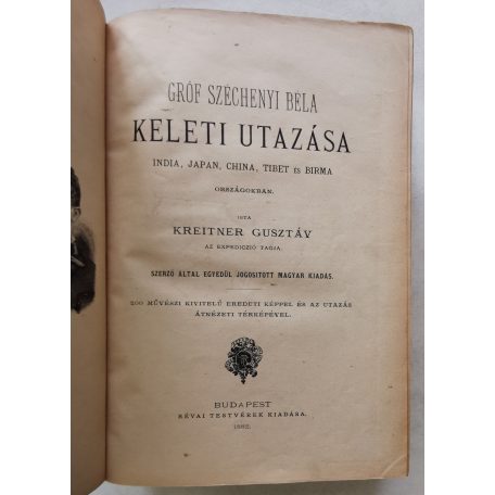 Kreitner Gusztáv: Gróf Széchenyi Béla keleti utazása