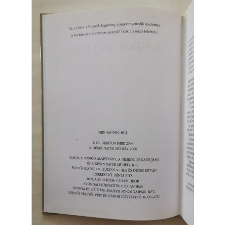 Márton Imre, Dr.: A vadon hívó szava