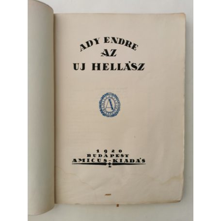 Ady Endre: Az uj Hellász (számozott)
