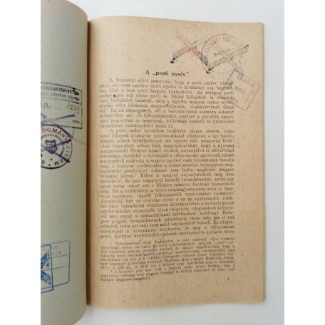 Bárczi Géza: A „pesti nyelv” (Első kiadás!)