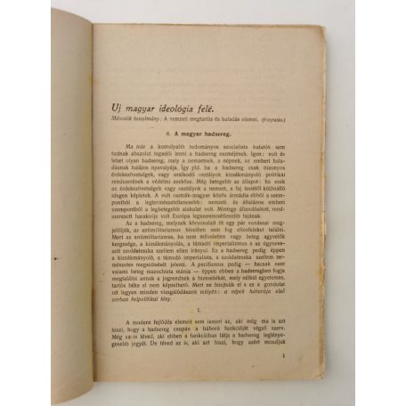 Szabó Dezső (szerk.): Élet és Irodalom I. évf. 6. sz. - 1923. augusztus