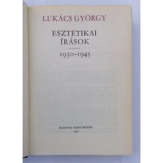 Lukács György: Esztétikai írások (1930-1945)