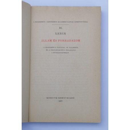 Vlagyimir Iljics Lenin: Állam ​és forradalom