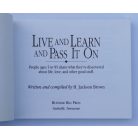 H. Jackson Brown, Jr: Live and Learn and Pass It On