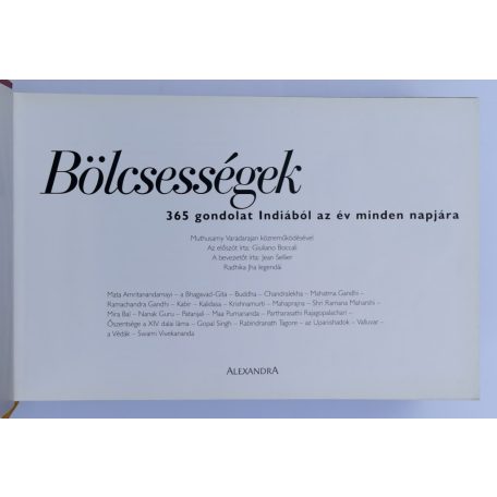Danielle és Oliver Föllmi: Bölcsességek - 365 gondolat Indiából az év minden napjára