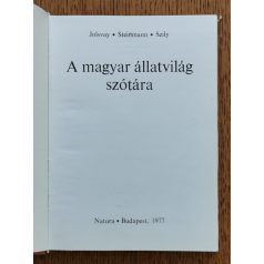 Jolsvay -Steinmann -Szily: A magyar állatvilág szótára