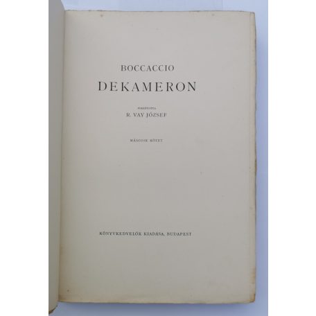 Giovanni Boccaccio: Dekameron I-III. (Könyvkedvelők Kiadása)
